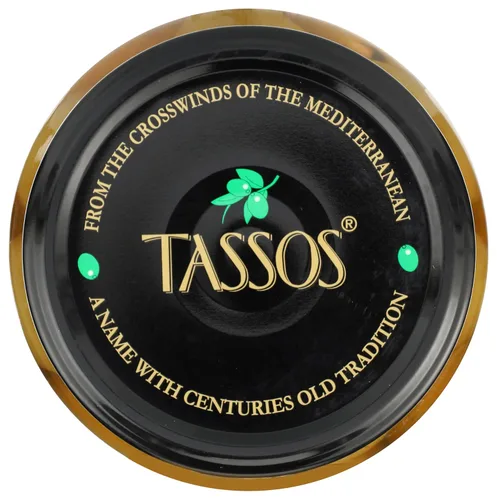 Vista 6 de Tassos Aceitunas griegas súper mamut de jalapeno-ajo con doble relleno, 35.27 onzas