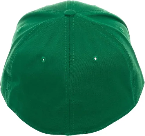 Vista 4 de Gorra de béisbol Luigi Flex Fit Verde, forro polar verde con licencia oficial de star wars silent one crew.