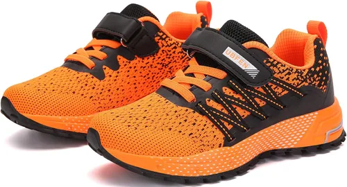 Vista 5 de KUBUA - Zapatos deportivos para niños y niñas, tenis para correr, ligeros, transpirables, deportivos y atléticos