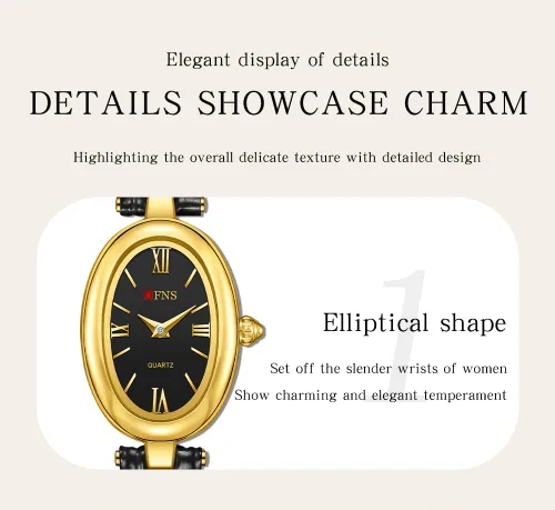 Vista 7 de GORBEN Women's Analog Watch, Stainless Steel Expansion Band, Oval Case, Roman Dial, Water Resistant