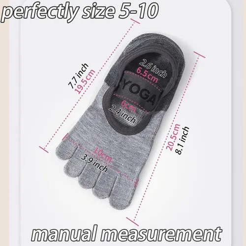 Vista 10 de CHUNFO Calcetines de agarre para mujer, calcetines de yoga para pilates, antideslizantes, teñido anudado, coloridos, de algodón, de compresión