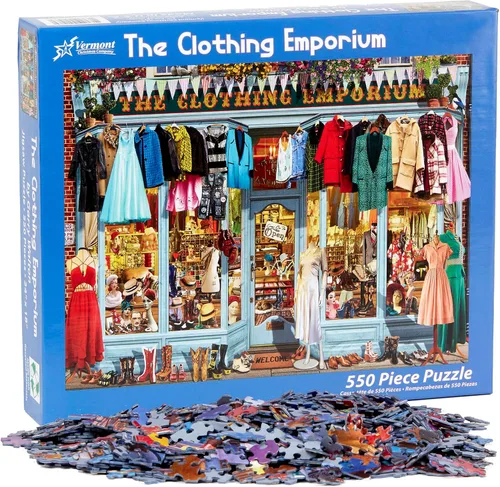 Vista 2 de Vermont Christmas Company The Clothing Emporium - Rompecabezas de 550 piezas