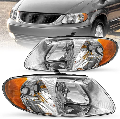 Vista 8 de JSBOYAT Conjunto de faros halógenos para Dodge Caravan 2001-2007 / Grand Caravan Chrysler Town & Country 01-07 con distancia entre ejes corta