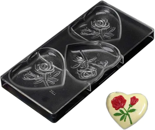 Vista 10 de Molde de policarbonato para chocolate, molde de caramelo de bricolaje, utensilios para hornear de plástico duro transparente, herramientas de 1