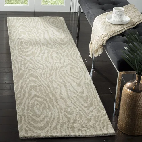 Vista 11 de MARTHA STEWART x SAFAVIEH MSR4534D - Alfombra de lana sintética hecha a mano de 9 x 12 pies, color gris niebla Gris (Grey Mist)