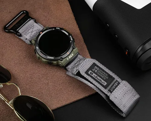 Vista 3 de SMITHA Correas de reloj compatibles con Amazfit T-Rex, T-Rex PRO, T-Rex 2, T-Rex 3 o T-Rex 3 PRO (1.890 in)/(1.732 in), T-Rex Ultra 1/2, correa Gris