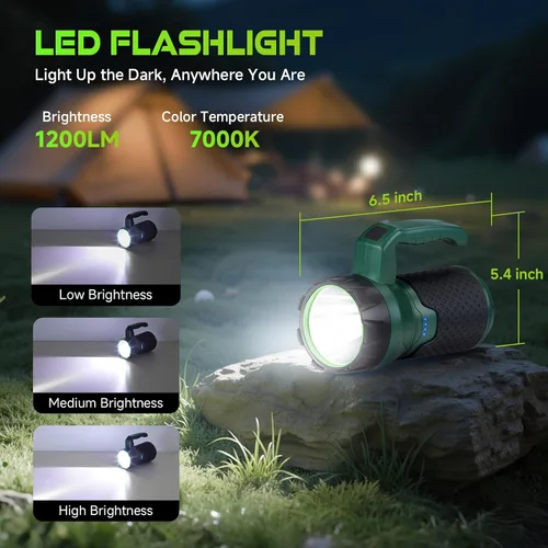 Vista 4 de BOBKID Linterna de camping modular recargable 4 en 1, linterna LED portátil, ventilador de campamento al aire libre, IPX4 impermeable, juego