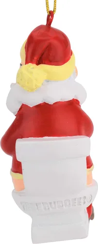 Vista 5 de Tree Buddees Adornos de Navidad inapropiados de Papá Noel en el trono