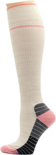 Vista 3 de Dr. Motion Calcetines altos de compresión para mujer, para senderismo, caminar, con cojín mejorado, absorción de calor, hilo de retención de calor