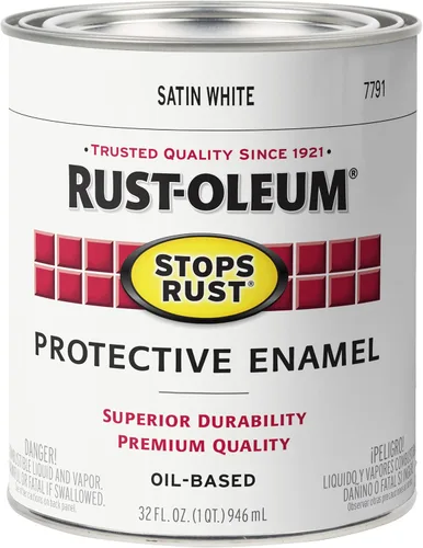 Vista 18 de Rust-Oleum 7777730 Stops Rust Pintura con Brocha, Media Pinta, Negro Satinado