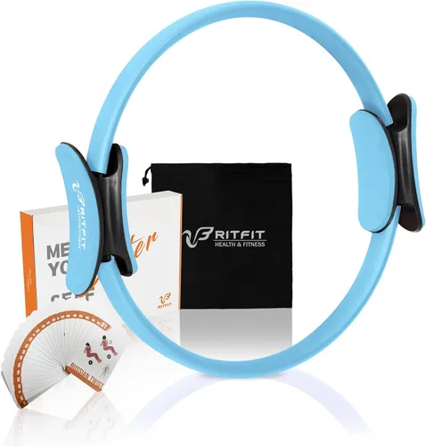 Vista 13 de RitFit Anillo circular de pilates – Círculo mágico de fitness de 14 pulgadas para tonificar muslos interiores y exteriores, guía de entrenamiento
