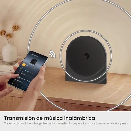 Vista 4 de Samsung HW-LS50H Music Studio 5 Altavoz inteligente inalámbrico, conectividad Wi-Fi y Bluetooth, Dolby Atmos inalámbrico, Q-Symphony, integración