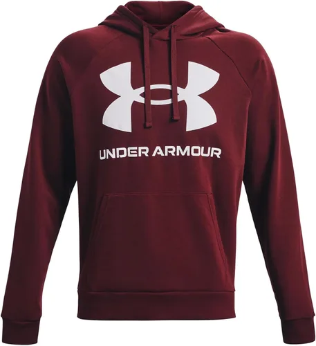 Vista 4 de Under Armour Rival - Sudadera con capucha para hombre, con logotipo grande Rival Fleece