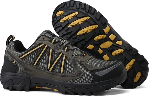 Vista 7 de LUSWIN Zapatos de senderismo para hombre, transpirables, antideslizantes, duraderos, ligeros