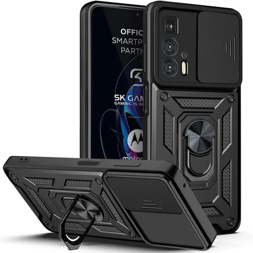 Vista 82 de Compatible con carcasa de soporte Infinix Zero Ultra 5G, con cubierta de lente de cámara deslizante compatible con funda Infinix Zero Ultra 5G Negro