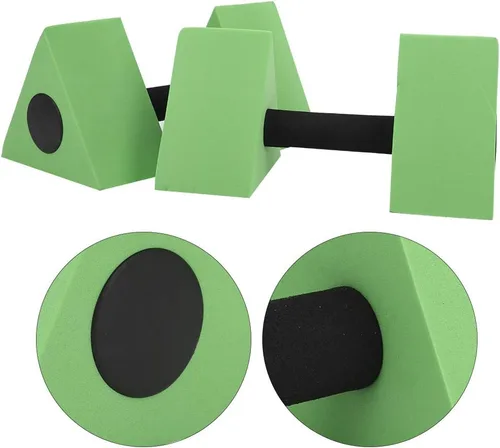 Vista 9 de Juego de mancuernas de agua para piscina, equipo aeróbico acuático, mancuernas triangulares, pesas de peso de agua EVA, para adultos y niños,