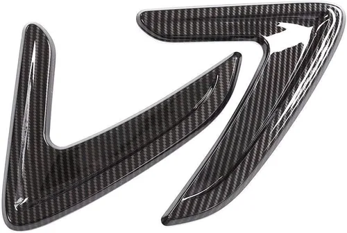 Vista 4 de YIWANG Estilo de fibra de carbono ABS Shark Gills Side Fender Vent Mesh Decoración 3D Pegatinas 2 unids para BMW F30 F35 316I 320I 328I 330I 335I