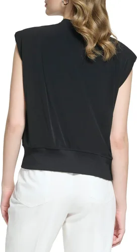 Vista 3 de Calvin Klein Chaqueta de hombro fuerte de punto para mujer