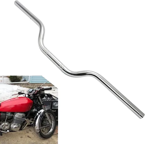 Vista 2 de Manillar de estilo Drag de 7/8 pulgada (22 mm) para Honda Kawasaki Suzuki Yamaha Ducati APRILLA BUELL