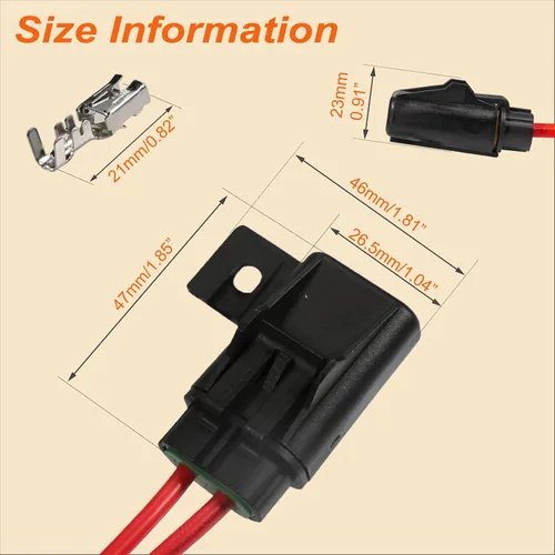 Vista 7 de Conjunto de portafusibles ATO ATC sellado impermeable Kit de cable existente para fusibles ATO ATC (paquete de 6)