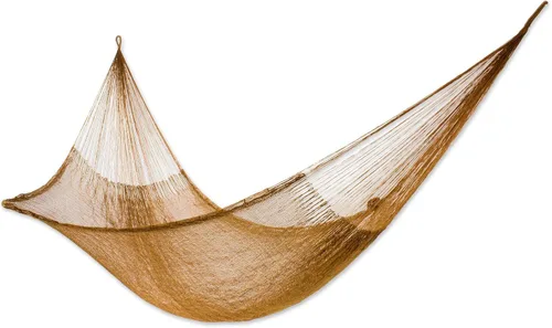 Vista 12 de NOVICA Hamaca de cuerda maya de nailon tejida a mano multicolor arcoíris a rayas para 1 persona, soñando con arcoíris (individual)