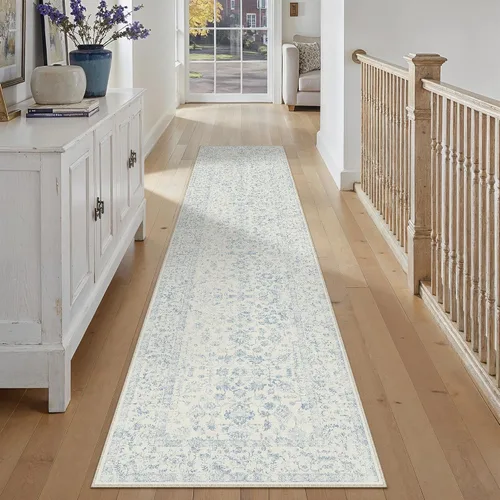 Vista 57 de PureCozy Alfombra de área beige de 2 x 3 pulgadas, lavable, vintage, pequeña, para entrada, cocina, suave, retro, floral, de pelo bajo, tapete