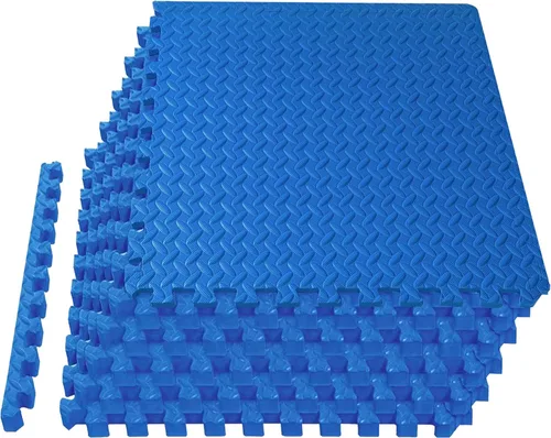 Vista 13 de Mat Block - Esterillas de piso de EVA para ejercicio: Tapetes de espuma interconectados de alto rendimiento - 6 baldosas (Área: 24 pies cuadrados)