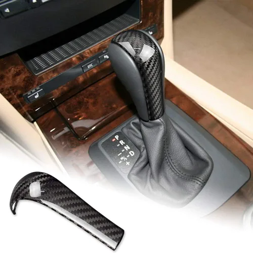Vista 11 de AIRSPEED Cubierta de fibra de carbono para pomo de palanca de cambios BMW, control central, protector de cabeza de palanca de cambios, accesorios