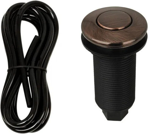 Vista 4 de Akicon - Kit de interruptor de aire de cocina para triturador de basura, doble salida para fregadero/encimera, eliminación de residuos, 2-1/2 Cobre