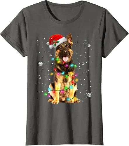 Vista 8 de Suéter de Navidad para perros de pastor alemán, suéter de Navidad para regalos de perros, Negro, S