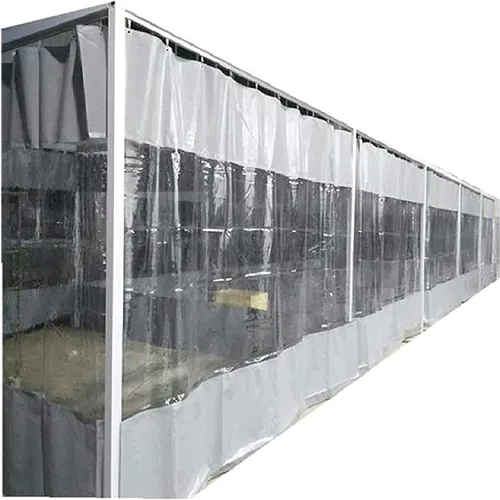 Vista 6 de Panel de lonas transparentes, impermeable, para exteriores, cortinas de PVC resistentes a los rayos UV, resistentes a la intemperie, para patios