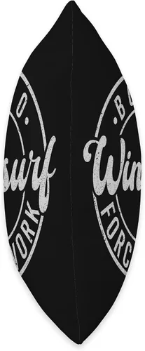 Vista 2 de Born To Windsurf Forced To Work Surfing Throw Pillow, 16x16, Multicolor