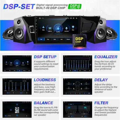 Vista 4 de Para Corolla Android Radio pantalla táctil compatible con Carplay Android Auto, reproductor multimedia de navegación Bluetooth estéreo para coche