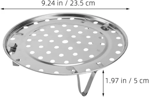 Vista 7 de Stainless Steel Three Leg Steaming Rack 2 Pack for Pressure Cookers