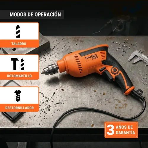 Vista 4 de Rotomartillo 3/8, profesional, 550 W