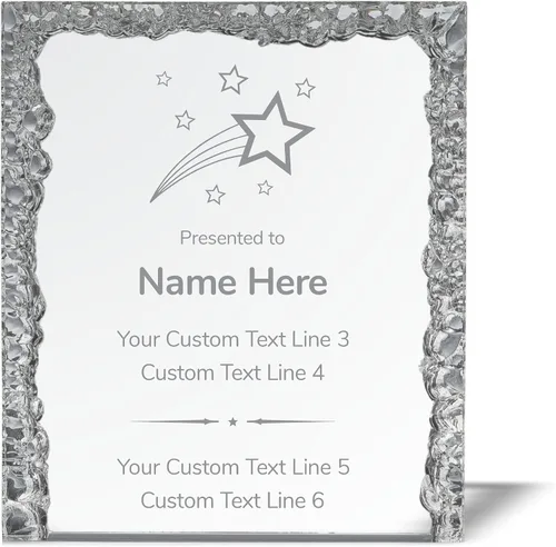 Vista 11 de Trofeo grabado personalizado Premios acrílicos personalizados con grabado Estrella brillante Más allá Marcar la diferencia Jubilación