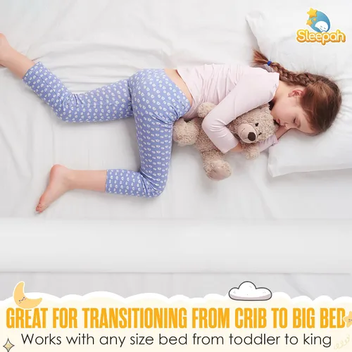 Vista 9 de Sleepah Paquete de 3 rieles de cama para niños pequeños, protector de parachoques de espuma viscoelástica con almohadillas antideslizantes dobles