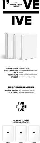 Vista 2 de Álbum IVE IVE [VER.1]+Beneficios de pre-pedido + planificador digital inspirado en BolsVos K-POP, paquete de calcomanías digitales (El primer álbum)