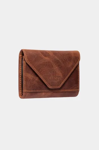 Vista 24 de grande Estuches para tarjetas 3639, Naranja, Tarjetero de cuero con cierre magnético, cartera pequeña de acordeón para mujer