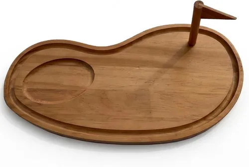 Vista 14 de Creative Gifts International Après - Tabla de madera de esquí Tabla de servir de 10 x 15 pulgadas Plato de madera para cortar y servir Caja