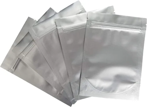 Vista 5 de Bolsas/bolsas resellables de Mylar de pie, 7.5 mil, 5 x 7 x 3 pulgadas, bolsa de refuerzo forrada de aluminio genuino para alimentos a largo plazo