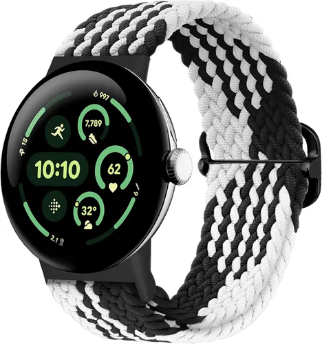 Vista 47 de Correas trenzadas Solo Loop compatibles con Google Pixel Watch 4, 3, 2, 1 de 1.61 pulgadas/1.77 pulgadas, correas elásticas ajustables de nailon