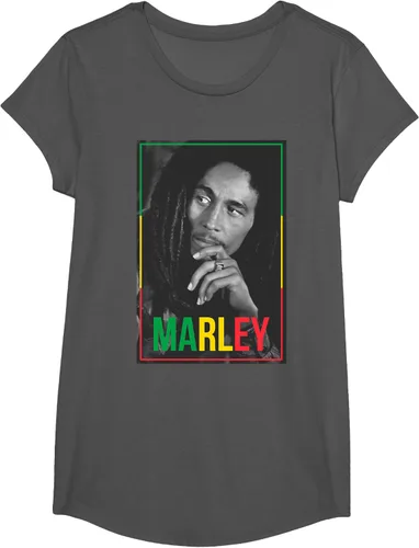 Vista 37 de Camiseta blanca oficial de Bob Marley Photo S Negro