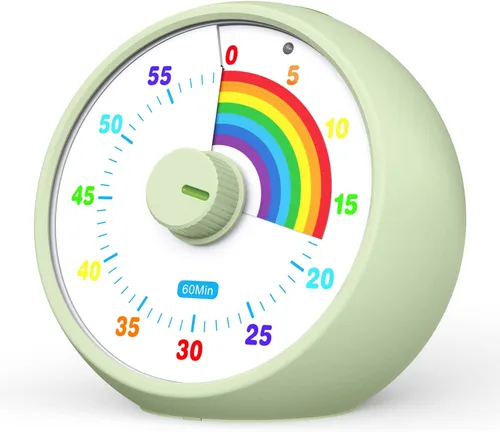 Vista 13 de Temporizador visual para niños, temporizador de cuenta regresiva de 60 minutos para aula, oficina, cocina, temporizador de escritorio, herramientas