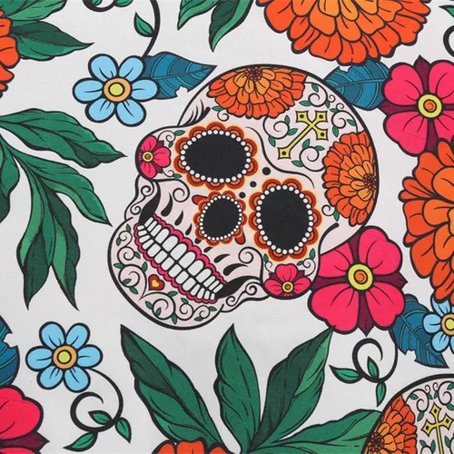 Vista 7 de Disfraces de Halloween para mujer, estampado de moda, manga larga, cuello redondo, vestido casual con dobladillo