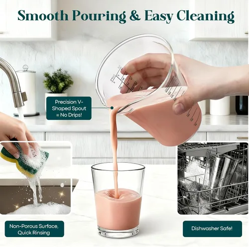 Vista 6 de Taza medidora de licuadora de 16 oz compatible con Cuisinart CSB-79 CSB79MC 16oz (500ml) immersion blender cup is specially compatible with