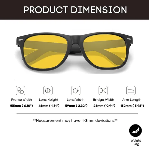 Vista 8 de Gafas de sol polarizadas extra grandes de tamaño XXL de 6.102 in para hombres grandes y anchos TR90 ultraligeros protección UV400