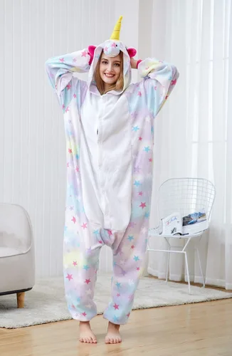 Vista 2 de Pijama de unicornio para adultos, disfraz de Helloween