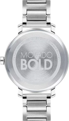 Vista 3 de Movado Bold Evolution 3600647 - Reloj casual de cuarzo para mujer, color plateado (modelo 3600647), Plateado, Reloj de cuarzo