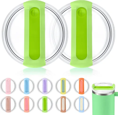 Vista 28 de Tapa de vaso de 40 onzas para Stanley, a prueba de derrames, resistentes a salpicaduras, funda de repuesto para accesorio de copa Stanley